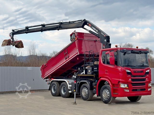 Truk jungkit SCANIA G 450 Kipper*HIAB X - HIDUO 188 * 8x4*TOPZUSTAND