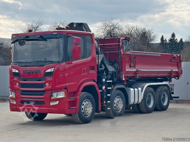 Truk jungkit SCANIA G 450 Kipper*HIAB X - HIDUO 188 * 8x4*TOPZUSTAND