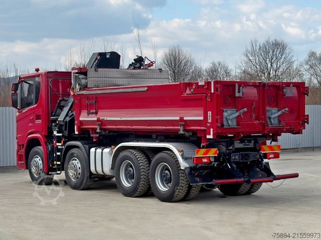 Truk jungkit SCANIA G 450 Kipper*HIAB X - HIDUO 188 * 8x4*TOPZUSTAND