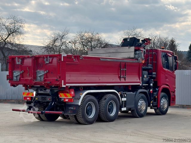 Truk jungkit SCANIA G 450 Kipper*HIAB X - HIDUO 188 * 8x4*TOPZUSTAND