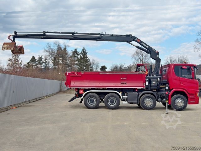 Crane yang terpasang pada truk SCANIA G 450 Kipper*HIAB X - HIDUO 188 * 8x4*TOPZUSTAND
