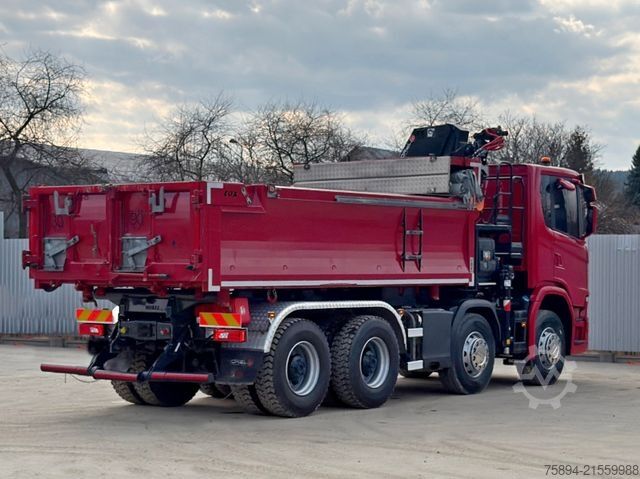 Crane yang terpasang pada truk SCANIA G 450 Kipper*HIAB X - HIDUO 188 * 8x4*TOPZUSTAND