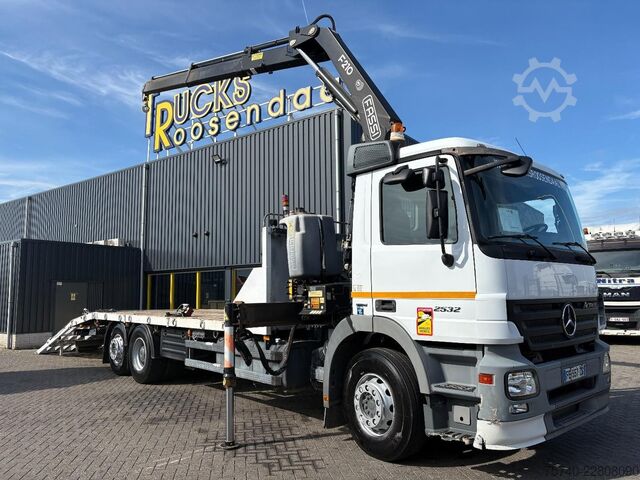 Furgon transport auto Mercedes-Benz Actros 2632 + FASSI F210--2X EXT. + REMOTE + HY...