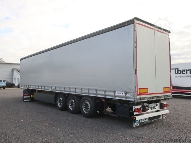 Öppen semitrailer med kapell Schmitz SCS 24 Liftachse P-Kasten Getränkezertifikat