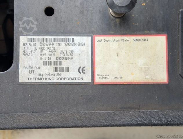 Reefer semitrailer PACTON VAN BEURDEN ISOLATED BOX THERMO KING SLe400 STEE