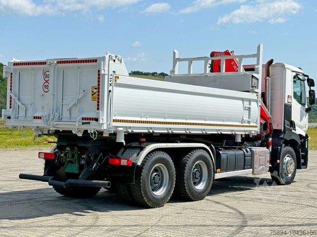 Самосвален камион RENAULT C 430 * FASSI F165A.0.23 + FUNK * 6x4