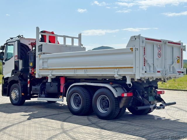 Самосвален камион RENAULT C 430 * FASSI F165A.0.23 + FUNK * 6x4