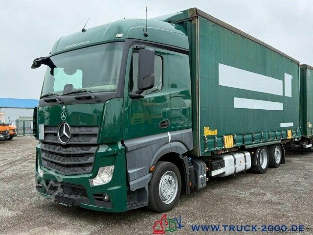 Flatbed truck with tarp Mercedes-Benz Actros 2536 6x2 58m³ Mega Wechselbrücke Retarder