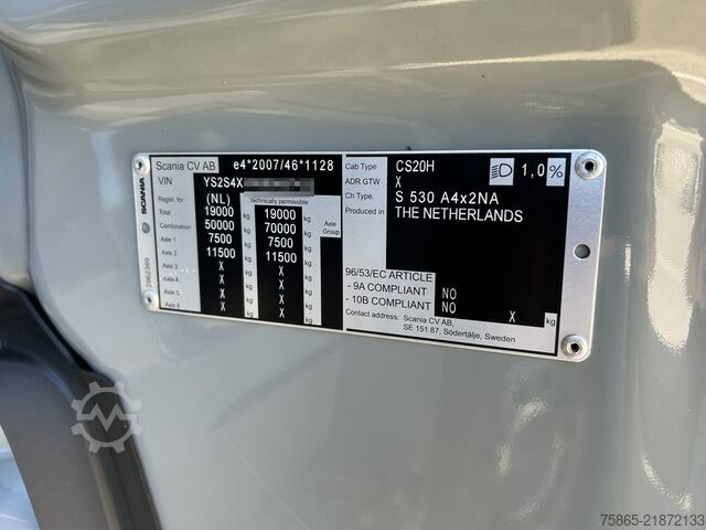 Standard-SZM Scania 530S V8 Highline / 596 dkm / 2 Tanks / Leder / ...