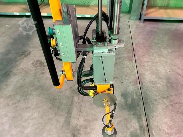 Aparelho de elevação a vácuo em sistema de trilhos Strödter line01