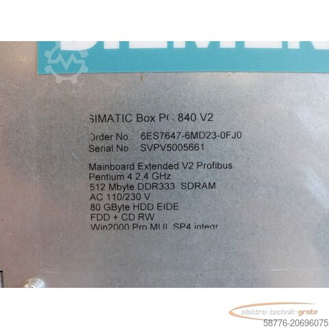 Siemens komponent Siemens 6ES7647-6MD23-0FJ0 SN:SVPV5005661  !