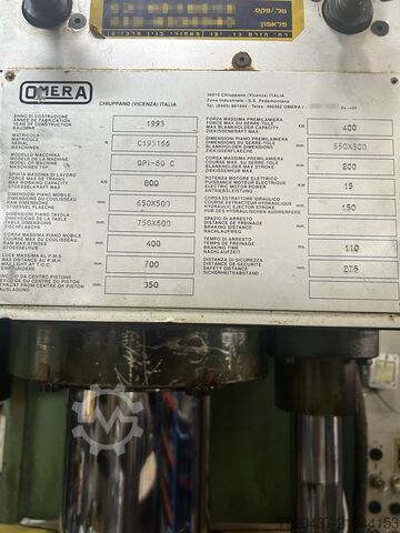 Hydraulische Presse OMERA OPI-80 C