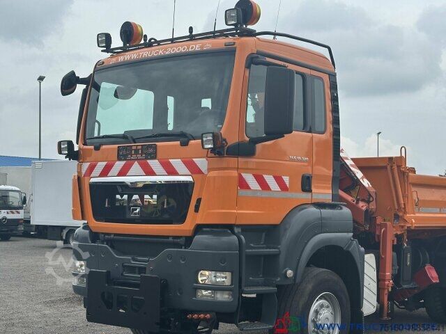 Dreiseitenkipper LKW MAN 18.320 4x4 Atlas Kran + Winterdienstausstattung