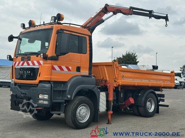 Dreiseitenkipper LKW MAN 18.320 4x4 Atlas Kran + Winterdienstausstattung