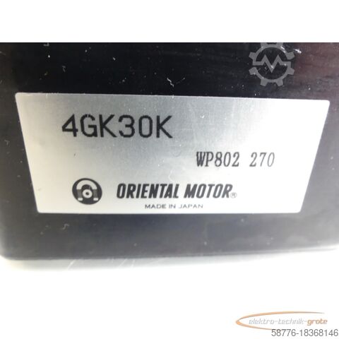 Oriental Motor Motor Oriental Motor 4GK30K Reduzier-Getriebe-Kopf WP802 270