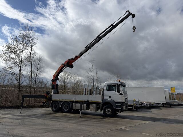 Flatbed truck MAN Truck & Bus TGA08  TGS 26.440 6 x 4 BL mit Kran PK53002
