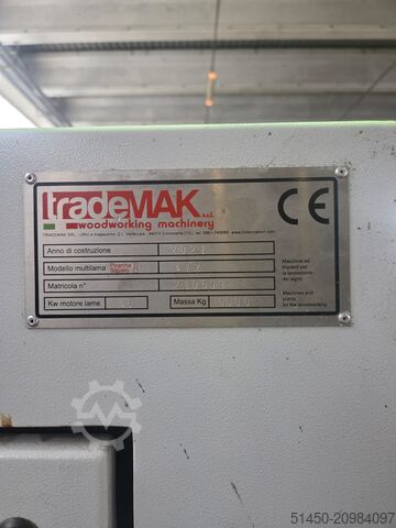 เครื่องเลื่อยหลายใบมีดแบบเพลาเดี่ยว TRADEMAK SRL PIRANHA 412