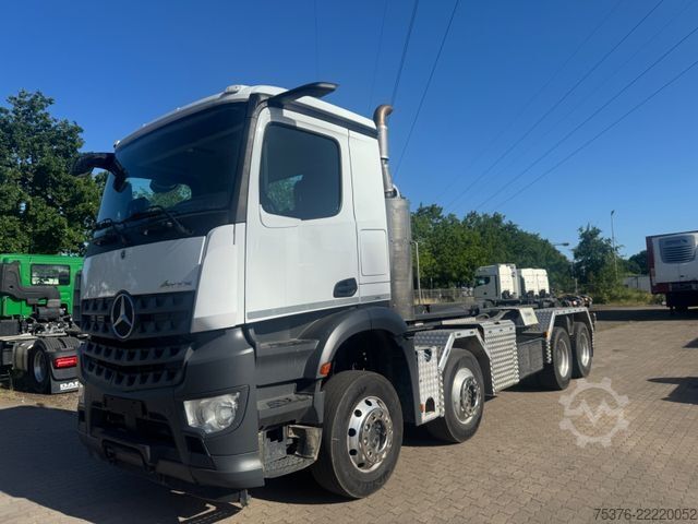 Truk container hook arm (roll-off) MERCEDES-BENZ AROCS 8x4/4 MOBAS Abrollkipper RETARDER