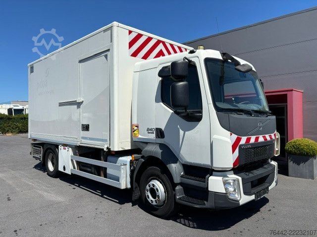 トラック搭載型クレーン VOLVO FL12.240L-KOFFER-WERKSTATTWAGEN-KRAN HIAB-163TKM