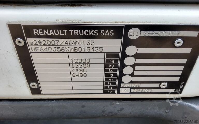 Kofer Renault D 210 P4x2 - ACC. - 33-BPX-1 - BAKWAGEN - 12 TO...
