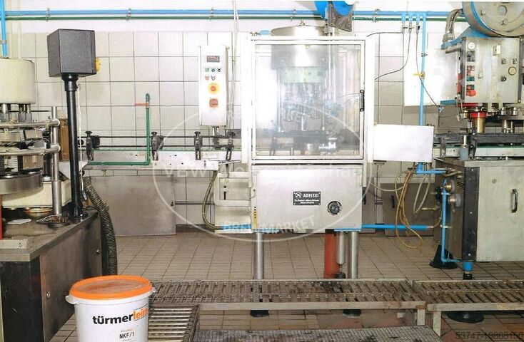Ligne de remplissage de bouteilles en verre à usage unique Inex, Krones, Adelski, Pirzer, JOHA 