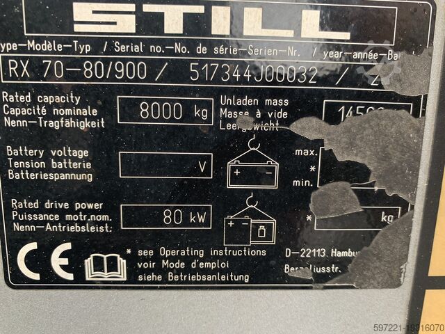Forklift Diesel Still RX70-80/900