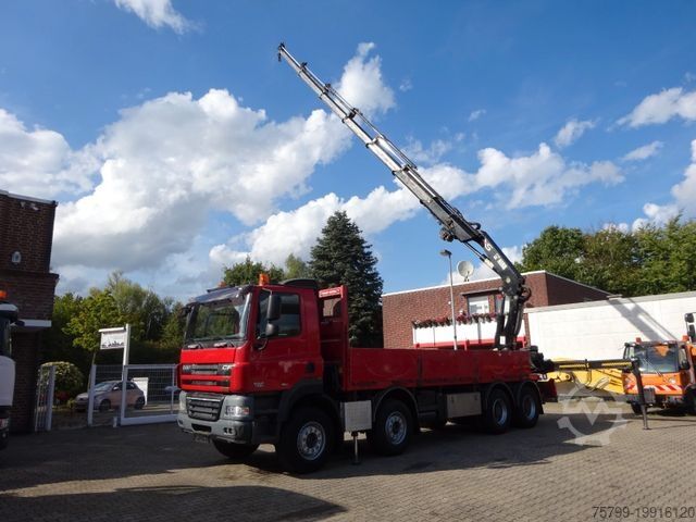 Grue montée sur camion DAF 85.410 Pritsche + HIAB 322E6 Kran 8x4