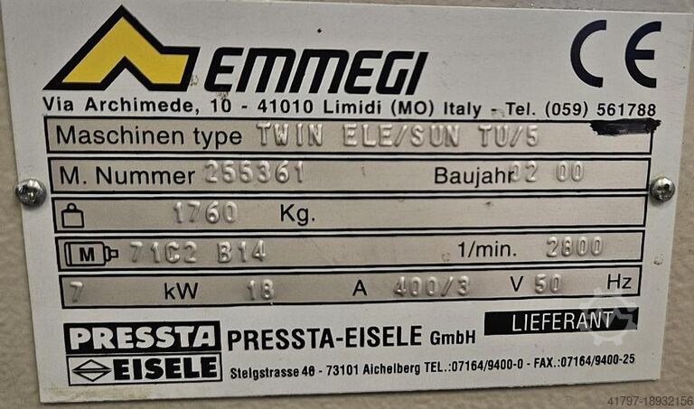 Sierra ingletadora doble Emmegi Twin Electra Sun TU 5 Emmegi Twin Electra Sun TU 5