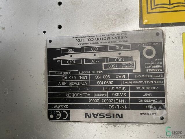 περονοφόρο ανυψωτικό Nissan 1 N 1 L 15 Q
