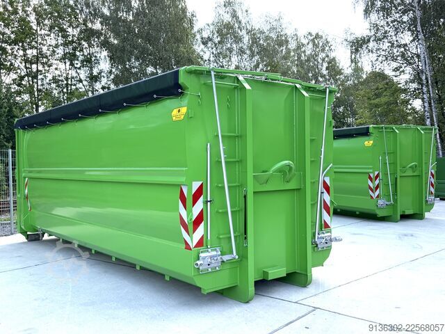 Conteneur à benne amovible Container Vertrieb Chemnitz Abrollcontainer Spantenfrei mit Klappnetz