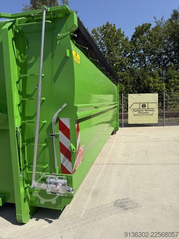 Conteneur à benne amovible Container Vertrieb Chemnitz Abrollcontainer Spantenfrei mit Klappnetz