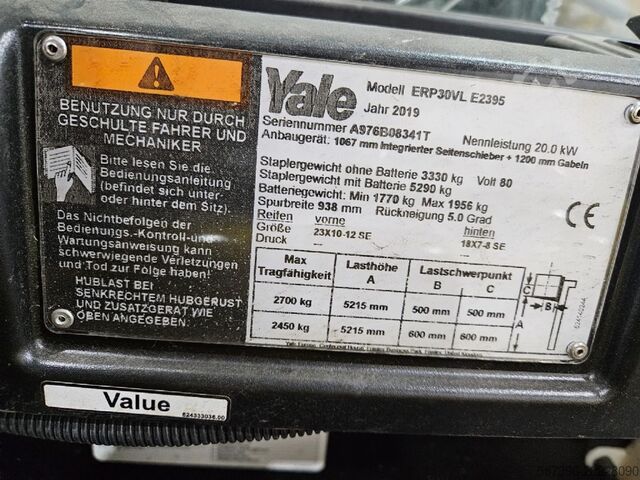 Stivuitor electric cu 4 roți Yale ERP30VL