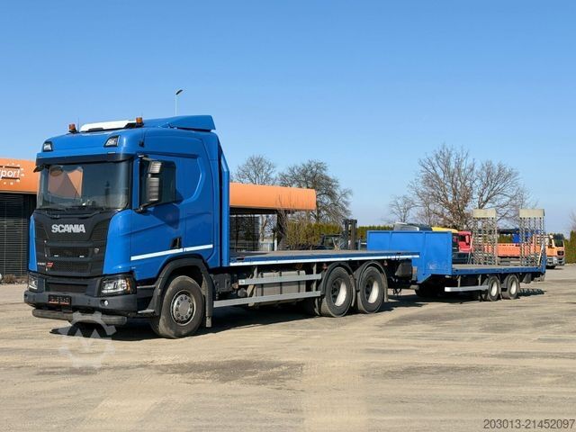 Camión de plataforma SCANIA R500 6x4 Pritsche Retarder TOP!