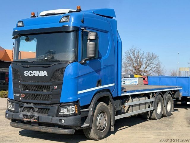 Camión de plataforma SCANIA R500 6x4 Pritsche Retarder TOP!