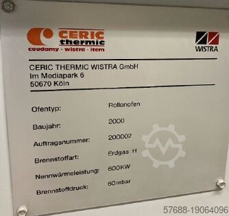 Piec do wyżarzania Ceric - Thermic - Wistra GmbH Roller furnace