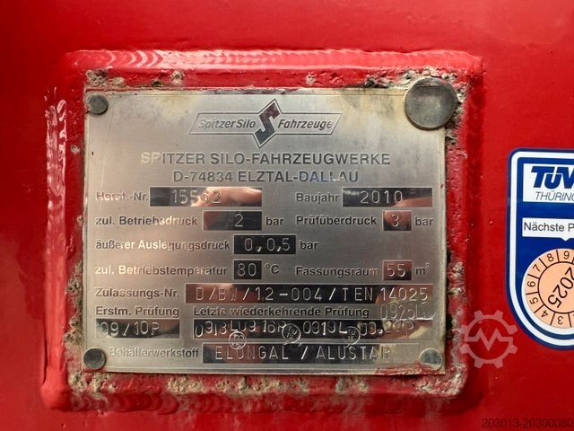 Silo oplegger SPITZER SF 2754 / 4P liegend Silo 55 m3