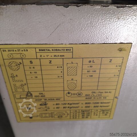 Segatrice a nastro per metallo Bianco mod 330 sa BIANCO 