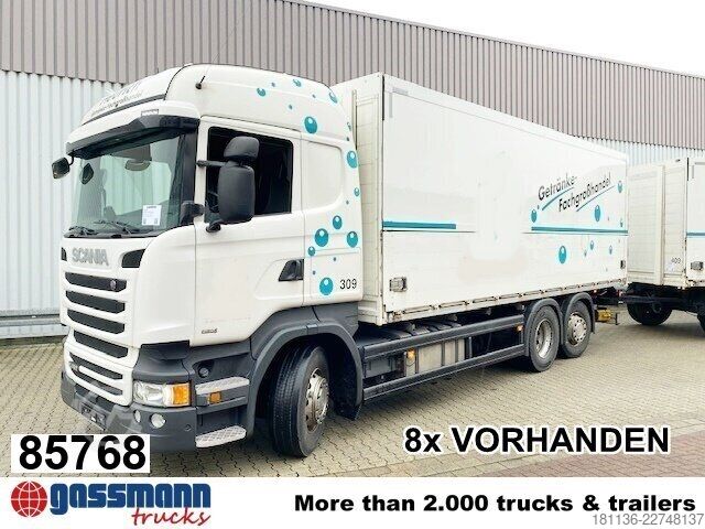 Sandučar kamion Scania R450 LB 6x2-4 Getränkekoffer, Retarder,