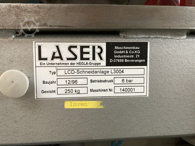 Glasformschneidetisch Laser (Hegla Gruppe) LCD-Schneidanlage L3004