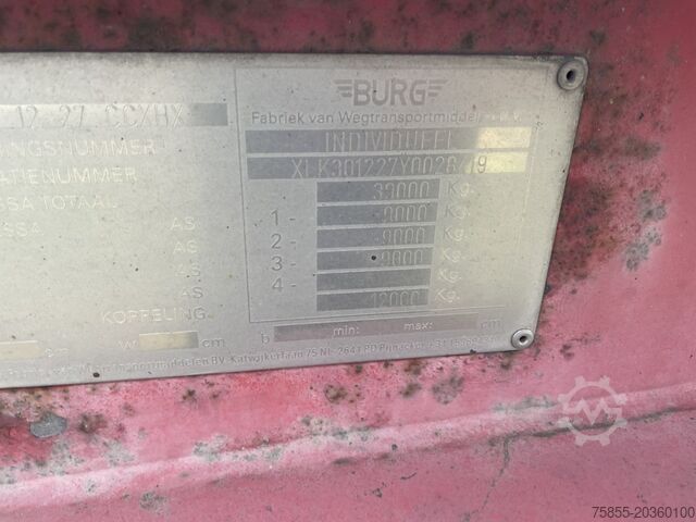 Container transport Burg BPO 12-27 CCXHX 20-30FT Chassis / BPW Alxes / A...