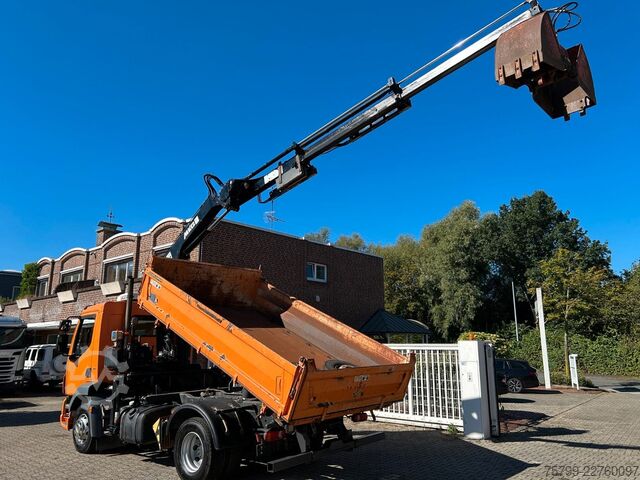 شاحنة قلابة ثلاثية الجوانب DAF 16.250LF Meiller 3-Skipper +MKG HLK106-HP Kran