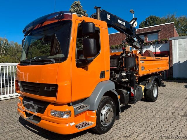 شاحنة قلابة ثلاثية الجوانب DAF 16.250LF Meiller 3-Skipper +MKG HLK106-HP Kran