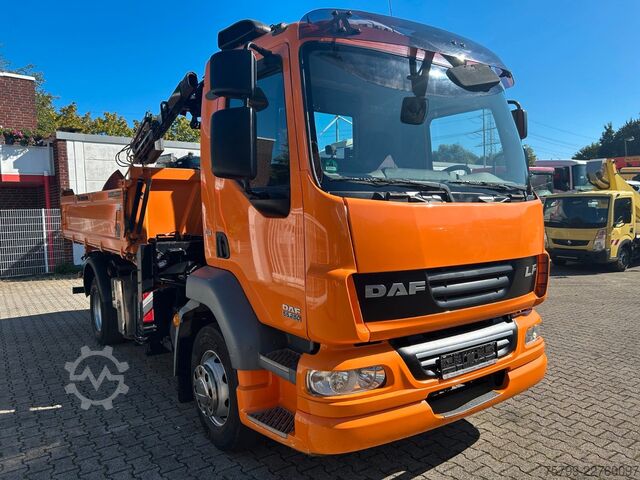 شاحنة قلابة ثلاثية الجوانب DAF 16.250LF Meiller 3-Skipper +MKG HLK106-HP Kran