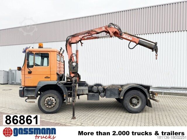 Șasiu de camion MAN 18.255 MAK 4x4 BB, Kran Atlas AK 85.1 A1
