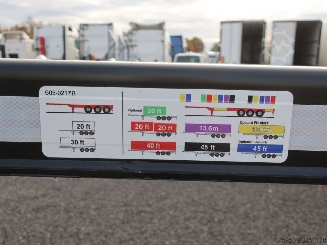 Växelflakssläp D-Tec VCC-01/FT-LS-S Flexi / Multi ADR SAF 20-45