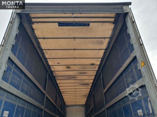Auflieger mit Pritsche & Plane SCHMITZ CARGOBULL SCS S3T Varios, Edscha, hydraul. Hubdach, TÜV