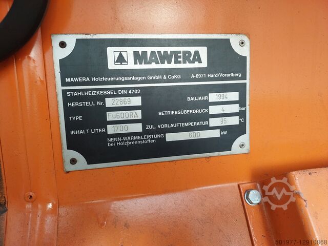 Котел на древесной щепе Mawera FU 600 RA 