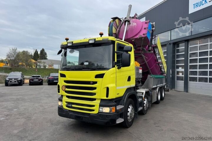 Vacuum tank truck SCANIA R480 8x4 Kaiser Aquastar 3 Recycler