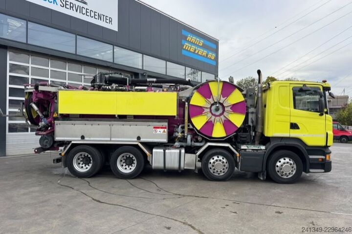 Vacuum tank truck SCANIA R480 8x4 Kaiser Aquastar 3 Recycler