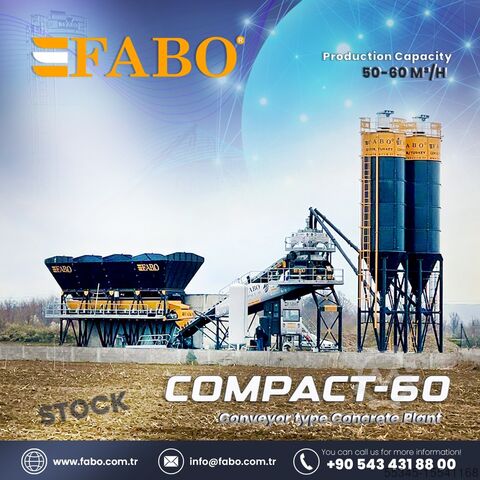 60 M3 Stationäre Betonmischanlage FABO Centrale à Béton Compact-60 Centrale à béton fixe    